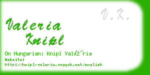 valeria knipl business card